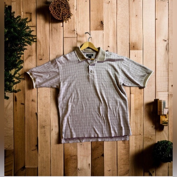 Vintage BOGARI STUDIO/Designed in Italy—Blue & Tan Polo Size XL - Picture 4 of 16